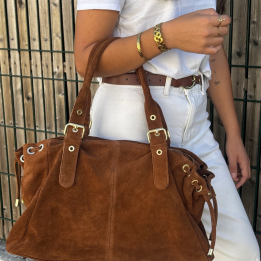 Sac daim marron